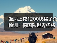 饭局上花1200块买了个教训：德国队世界杯将在三个国家留下足迹