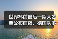 世界杯前最后一期大名单公布前夜，德国队多名球员争夺最后席位