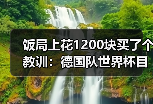 饭局上花1200块买了个教训：德国队世界杯目标走得更远不是靠口号